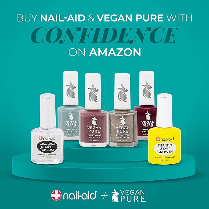 (B06XYNHFF2) - Nail-Aid Keratin 3 Day Growth Nail Treatment & Strengthener, Clear, 0.55 Fl Oz